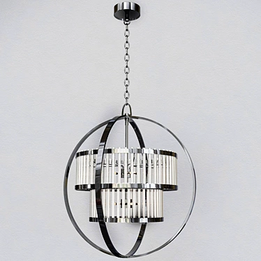 Elegant Crystal Orb Chandelier 3D model image 1 