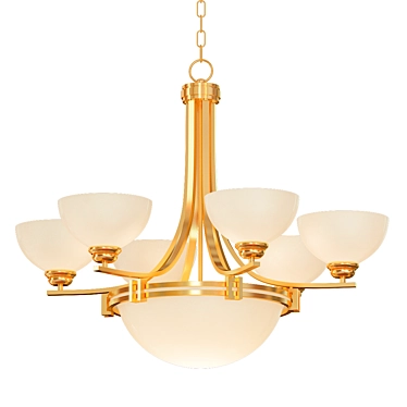 Transitional Elegance Foyer Chandelier 3D model image 1 