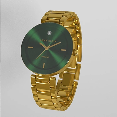 Golden Women's Wristwatch: Timeless Elegance 3D model image 1 