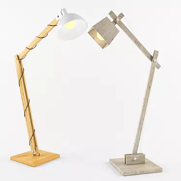 Nordic Height: 155cm Lamp 3D model image 1 