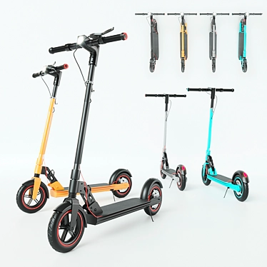 Foldable Electric Scooter: Convenient and Stylish! 3D model image 1 