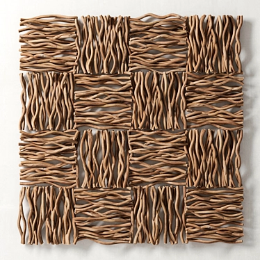  3D Branch Decor Panel - Eco-Friendly Wall Art 3D model image 1 