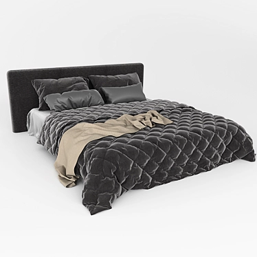 Premium Dream Bed: Ultimate Luxury 3D model image 1 
