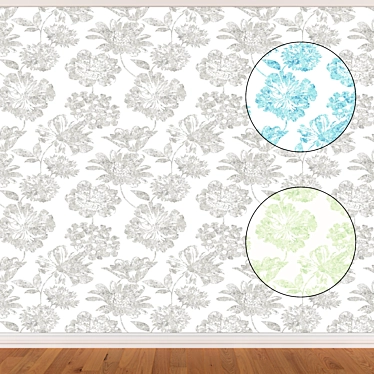 Seamless Wallpaper Set - 3 Colors 3D model image 1 