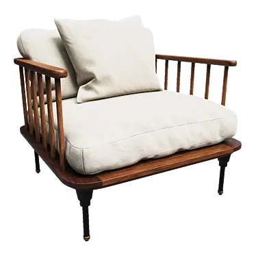 Modern Distrikt Single Seat Sofa 3D model image 1 