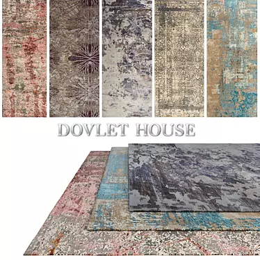 DOVLET HOUSE Carpets Set (5 Pieces, Part 398) 3D model image 1 