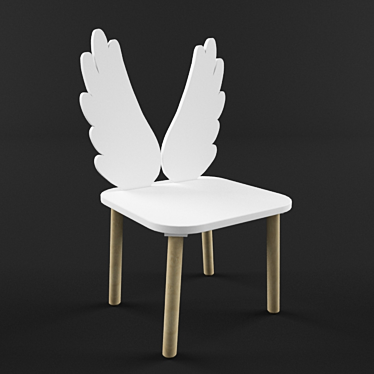 "Angel" MAVI WOOD Highchair 3D model image 1 