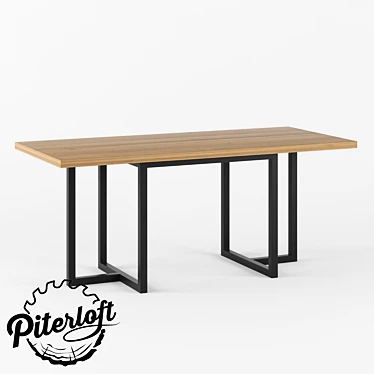 Clark Loft Table: Industrial Elegance for Modern Living 3D model image 1 