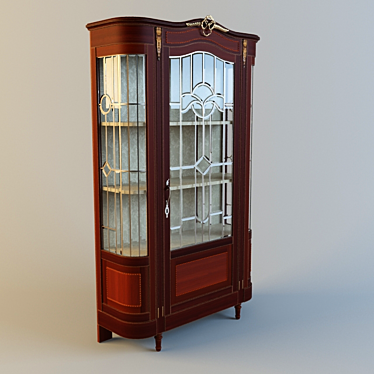 Elegant Display Cabinet 3D model image 1 