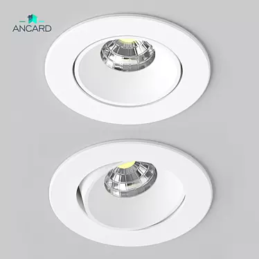 Matte White Recessed Rotary Lighting 3D model image 1 