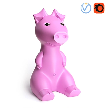 Pink GULLGRIS Moneybox 3D model image 1 