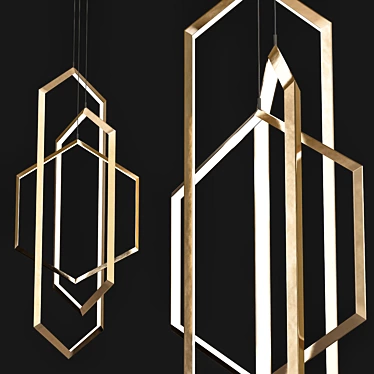 ORBIS_VX46 Chandelier: Elegant Lighting Fixture 3D model image 1 