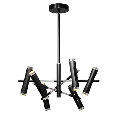 Ambit LED 6-Light Pendant - Sleek and Adjustable 3D model image 1 