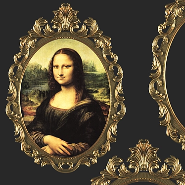 Mona Lisa Classic Frame Set 3D model image 1 