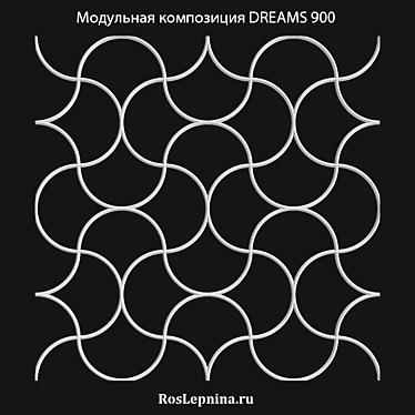 Title: Dreams 900  Modular Gypsum Composition 3D model image 1 