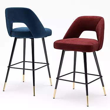 Elegant Eichholtz Avorio Bar Stool 3D model image 1 