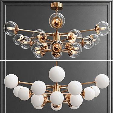 Elegant Karrington Large Chandelier 3D model image 1 