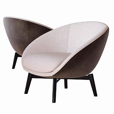 Modern Elegance: Russell Armchair 3D model image 1 