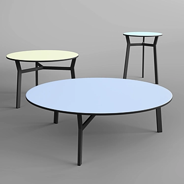 Sleek Sputnik Table Set 3D model image 1 