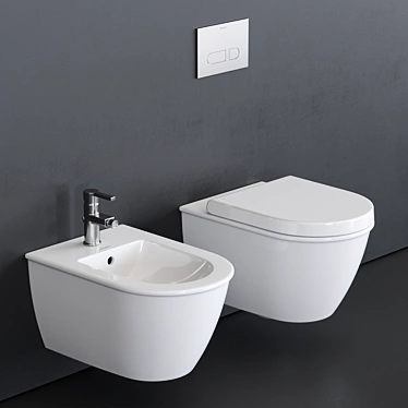 Darling New Wall-hung WC: Sleek and Stylish 3D model image 1 