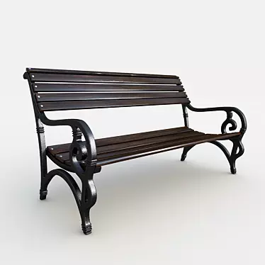 2048x2048 Textured Bench 3D model image 1 