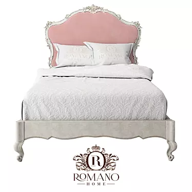 Handcrafted Joseph Mini Romano Bed 3D model image 1 