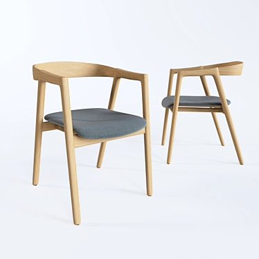 Elegant Muna Chair by Gazzda 3D model image 1 