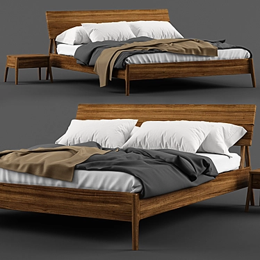 Modern Ethnicraft Air Bed Set 3D model image 1 
