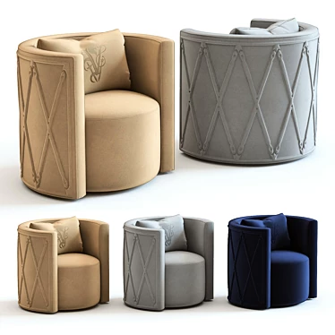 Sleek Kingsley Armchair: 3D Model 3D model image 1 