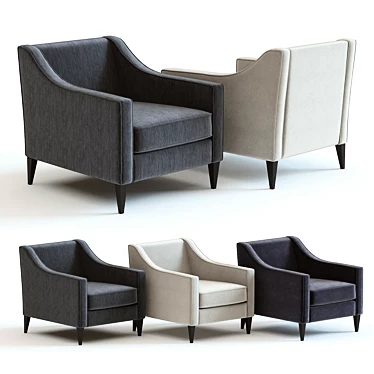 Sleek Hogarth Armchair: Exquisite Design 3D model image 1 