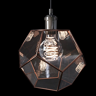 Stained Glass Chandelier: Dodecahedron 3D model image 1 