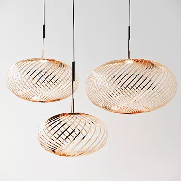 Sleek Spring Pendant Light 3D model image 1 