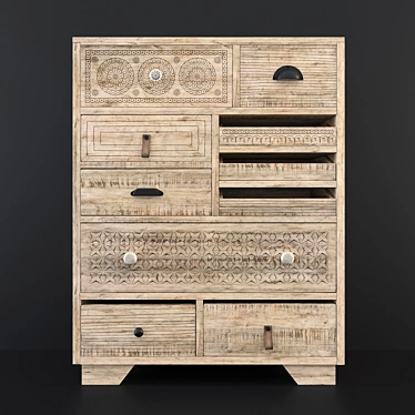 Puro Kare Cabinet: Charming & Compact! 3D model image 1 