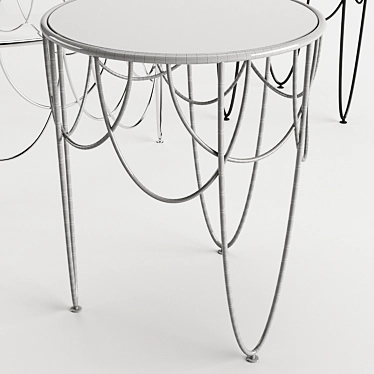 Italian Design Drapery Table 3D model image 1 