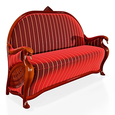 Elegant Swan Sofa 3D model image 1 