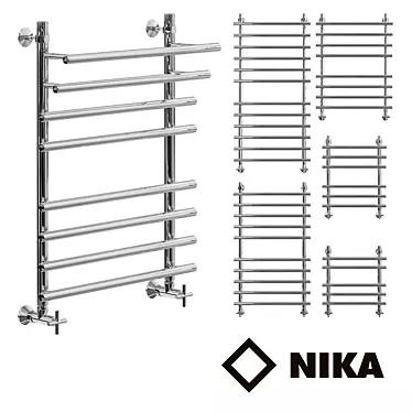 Nick LB3 Heated Towel Rail: Stylish and Versatile 3D model image 1 