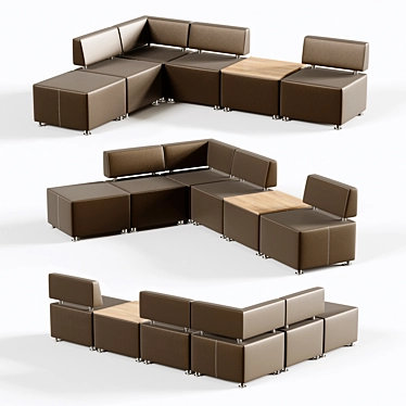 OM Malta 4-Seater Sofa: Stylish and Spacious 3D model image 1 