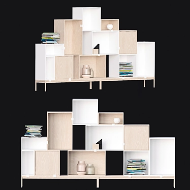 Modular Stacked Storage Solution 3D model image 1 