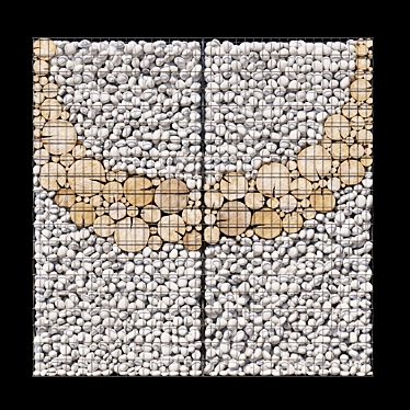 Wooden Gabion Section for Landscape Design 3D model image 1 