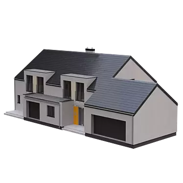 Dual Dwelling: Architectural Background Model 3D model image 1 