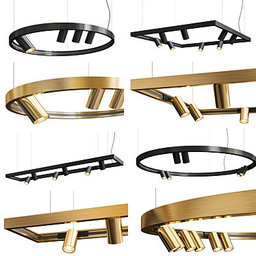 Stunning Superloop Chandelier Collection 3D model image 1 