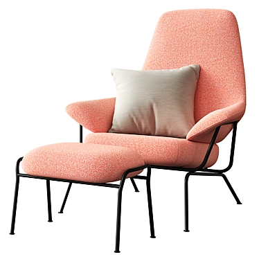 Sleek Mid-Century Hai Chair 3D model image 1 