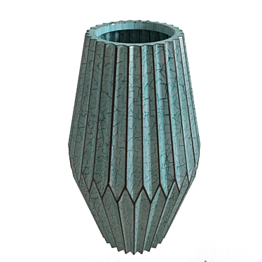 Vintage Green Ceramic Vase 3D model image 1 