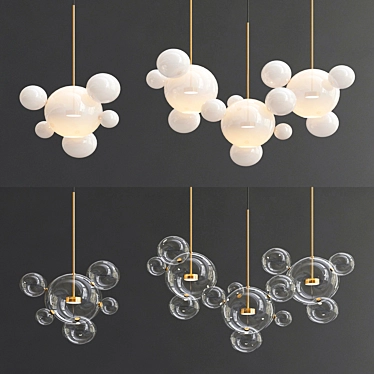 Bolle Chandelier: Elegance in Light 3D model image 1 