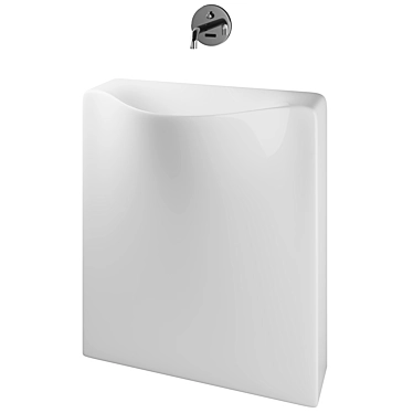 Sleek Art Ceram Back Basin 3D model image 1 