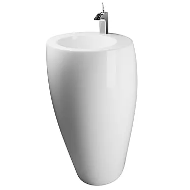 Elegant Porcelain Basin with SSS 3D model image 1 