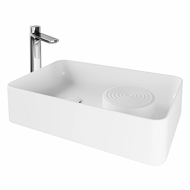 Elegant Laufen Porcelain Sink 3D model image 1 