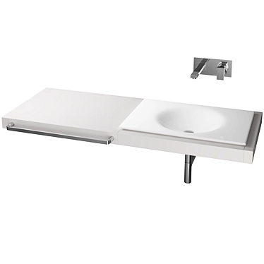 Roca Kalahari Porcelain Wall Sink 3D model image 1 