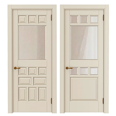 Elegant Vintage Interior Doors 3D model image 1 