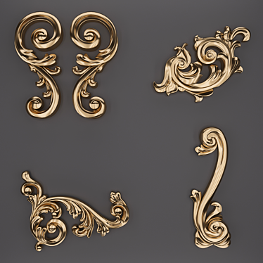 3D Trim Ornament Collection 3D model image 1 